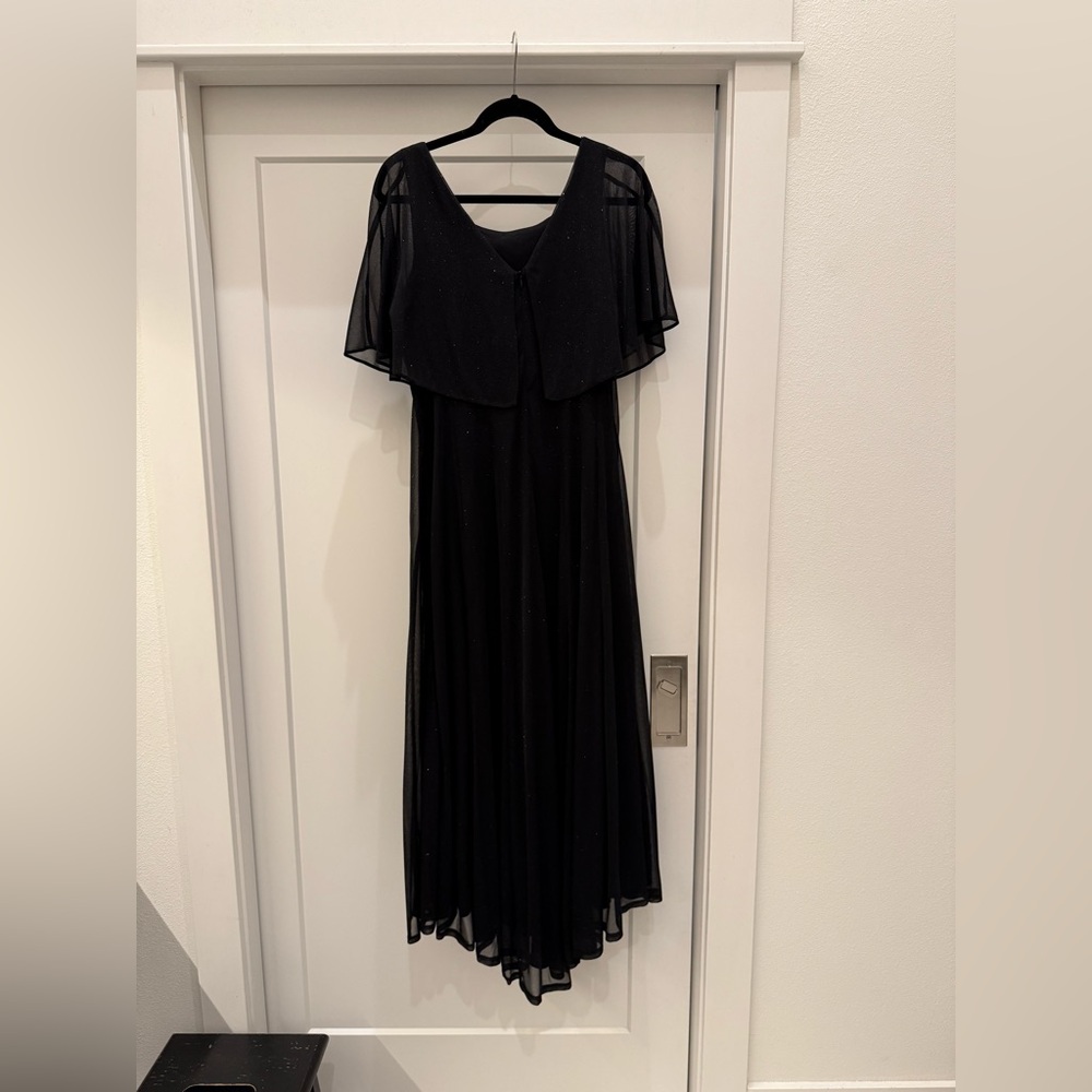 J Taylor black sparkle black gown
